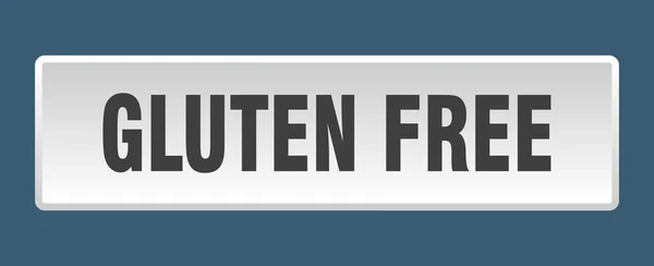 Bouton Sans Gluten Bouton Poussoir Carré Blanc Sans Gluten — Image vectorielle