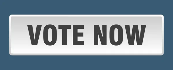 Ψηφίστε Τώρα Ψηφοφορία Τώρα Τετράγωνο Λευκό Κουμπί — Διανυσματικό Αρχείο