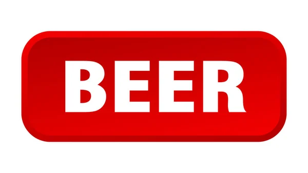 Biertaste Bier Quadratisch Druckknopf — Stockvektor
