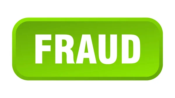 Botón Fraude Fraude Cuadrado Pulsador — Vector de stock