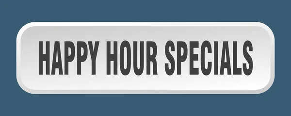 Happy Hour Specials Taste Happy Hour Specials Quadratischer Knopf — Stockvektor