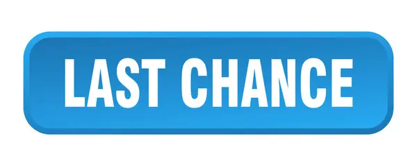 Last Chance Button Last Chance Square Push Button — Stock Vector