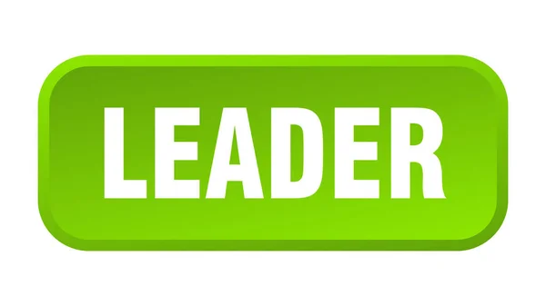 Botón Líder Líder Cuadrado Pulsador — Vector de stock
