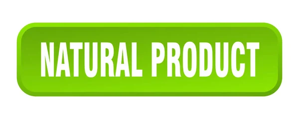 Naturalny Przycisk Produktu Naturalny Produkt Kwadrat Przycisk — Wektor stockowy