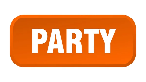 Feestknop Party Vierkante Drukknop — Stockvector