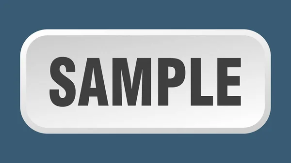 Sample Button Sample Square Push Button — Stock Vector