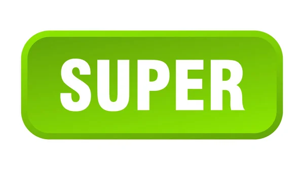 Super Button Super Square Push Button — Stock Vector