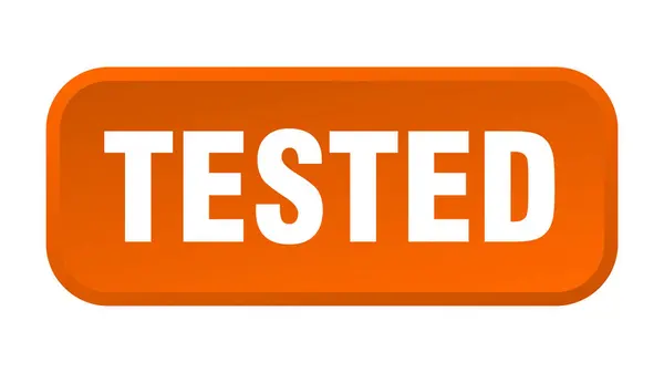 Test Düğmesi Test Kare Düğmesi — Stok Vektör