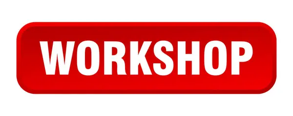 Workshop Knop Workshop Vierkante Drukknop — Stockvector