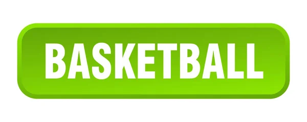 Basketknappen Basketboll Fyrkantig Tryckknapp — Stock vektor