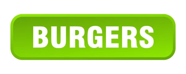 Burger Taste Burger Quadratisch Druckknopf — Stockvektor