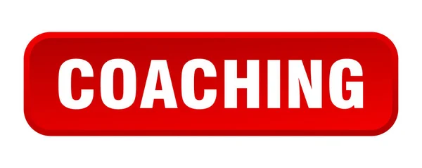 Bouton Coaching Coaching Carré Bouton Poussoir — Image vectorielle