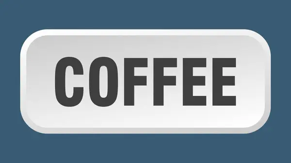 Kaffeetaste Kaffee Quadratisch Druckknopf — Stockvektor