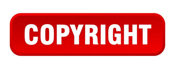 Botão Copyright Direitos Autorais Quadrado Botão — Vetor de Stock