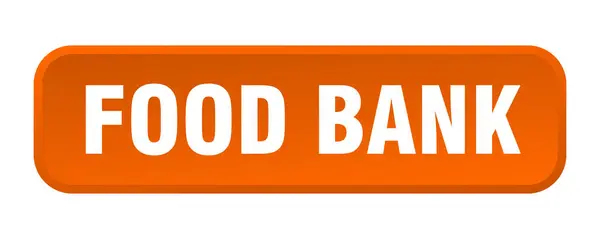 Botón Del Banco Alimentos Banco Alimentos Cuadrado Pulsador — Archivo Imágenes Vectoriales