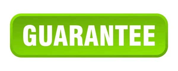 Guarantee Button Guarantee Square Push Button — Stock Vector