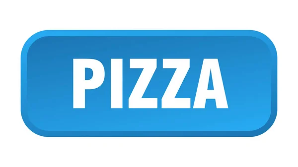 Pizza Taste Pizza Quadratisch Druckknopf — Stockvektor