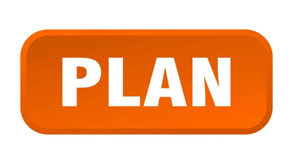 Plan Knop Plan Vierkante Drukknop — Stockvector