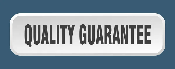 Quality Guarantee Button Quality Guarantee Square Push Button — Stock Vector