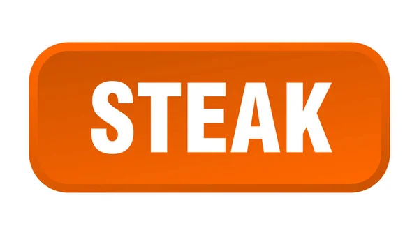 Biefstuk Knoop Steak Vierkante Drukknop — Stockvector