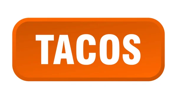 Tacos Button Tacos Square Push Button — Stock Vector