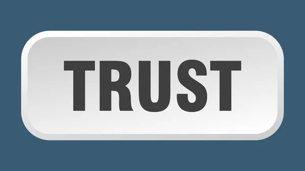 Tombol Kepercayaan Trust Square Push Button - Stok Vektor