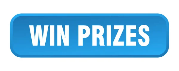 賞金ボタンを獲得 賞品を獲得する正方形3Dプッシュボタン — ストックベクタ