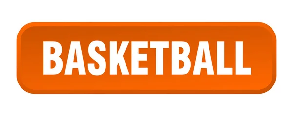 Basketbalový Knoflík Basketbalové Čtvercové Tlačítko — Stockový vektor