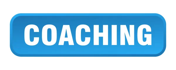 Przycisk Coachingu Trener Kwadrat Przycisk — Wektor stockowy