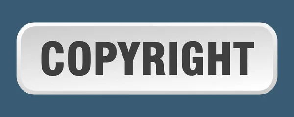 Copyright Button Copyright Square Push Button — Stock Vector