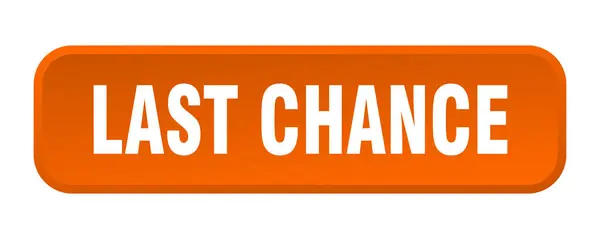 Last Chance Button Last Chance Square Push Button — Stock Vector