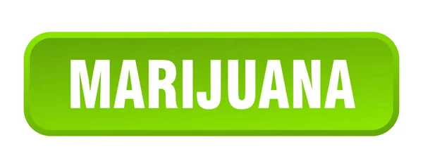 Botão Marijuana Maconha Quadrado Botão — Vetor de Stock