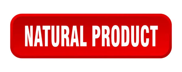 Naturprodukt Taste Naturprodukt Quadrat Druckknopf — Stockvektor