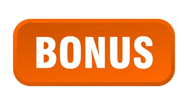 Bonusknop Bonus Vierkante Drukknop — Stockvector