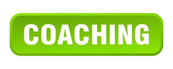 Coaching Button Coaching Square Push Button — Stock Vector