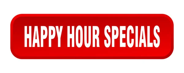 Happy Hour Specials Taste Happy Hour Specials Quadratischer Knopf — Stockvektor