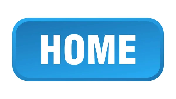 Home Button Home Square Push Button — Stock Vector
