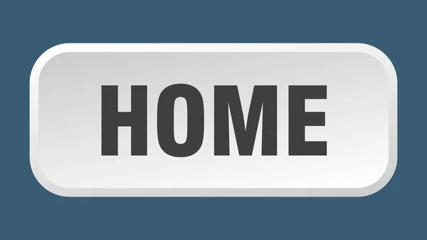 Home Button Home Square Push Button — Stock Vector