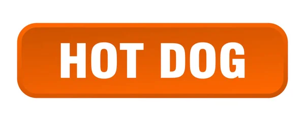 Bottone Degli Hot Dog Hot Dog Quadrato Pulsante — Vettoriale Stock