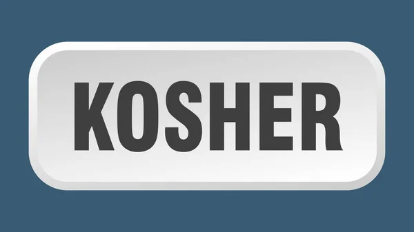 Kosher Button Kosher Square Push Button — Stock Vector