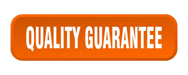 Quality Guarantee Button Quality Guarantee Square Push Button — Stock Vector