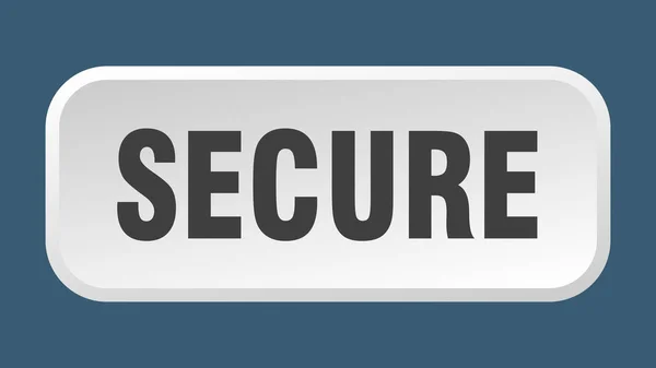Bezpečnostní Tlačítko Bezpečné Čtvercové Tlačítko — Stockový vektor