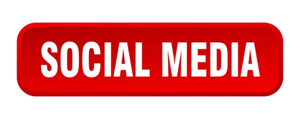 Botón Redes Sociales Social Media Cuadrado Pulsador — Vector de stock