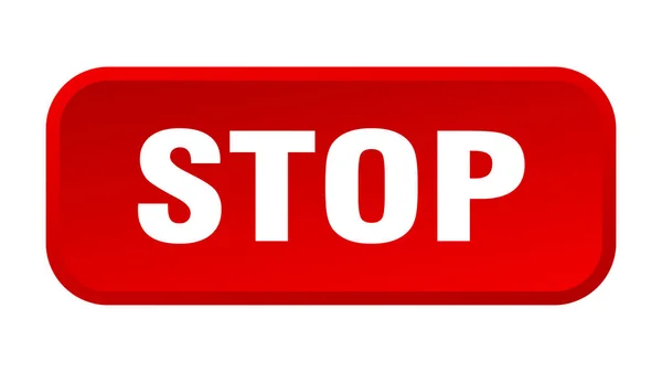 Stop Taste Stopp Quadratisch Druckknopf — Stockvektor