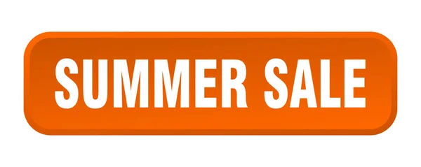 夏季销售按钮 夏季销售正方形3D按键 — 图库矢量图片