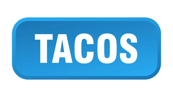 Botão Tacos Tacos Quadrado Botão — Vetor de Stock