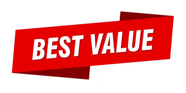 Best Value Banner Vorlage Preiswertestes Etikettenband — Stockvektor