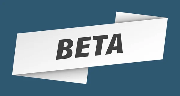 Beta Pankart Şablonu Beta Kurdele Etiket Işareti — Stok Vektör