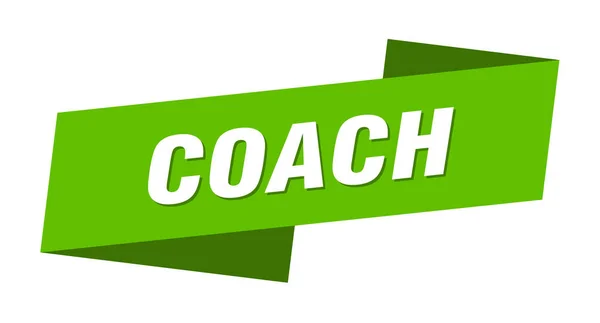 Coach Banner Sjabloon Coach Lint Label Teken — Stockvector