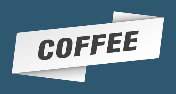 Шаблон Баннера Кофе Знак Кофейной Ленты — стоковый вектор